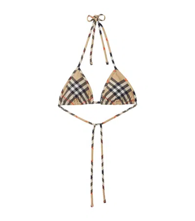 BURBERRY CHECK BIKINI TOP