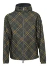 Burberry Reversible Nylon Hooded Jacket In Black