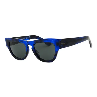 Burberry Check Blue Sunglasses In Neutral