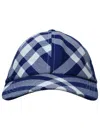 BURBERRY BURBERRY 'CHECK' BLUE WOOL BLEND HAT