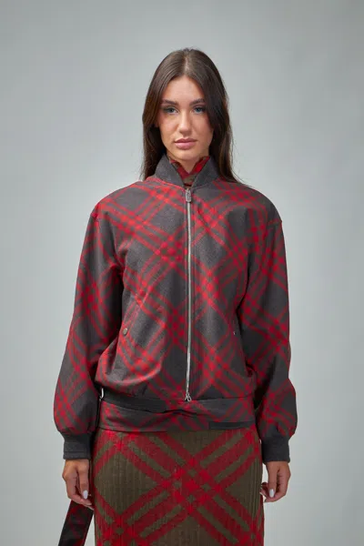 BURBERRY CHECK BOMBER JACKET