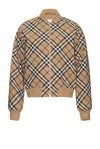 Burberry Mens Linden Ip Check Check-pattern Relaxed-fit Wool-blend Bomber Jacket In Linden