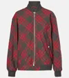 Burberry Womens  Check-print Two-buttoned-pockets Relaxed-fit Woven-blend Jacket In Multicoloured
