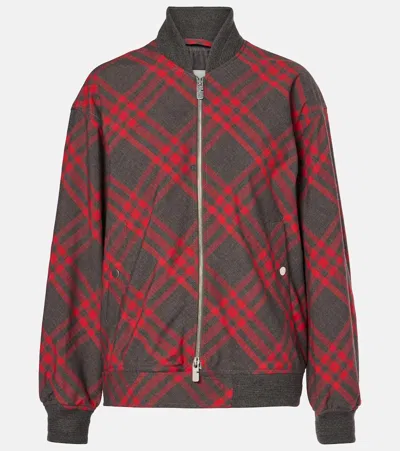BURBERRY CHECK BOMBER JACKET