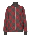 Burberry Check Bomber Jacket In Red