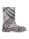 Burberry Check Rain Boots In Lichen Ip Check