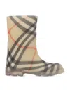 Burberry Tan Comb Kids' Marsh Check Rubber Boots 3-4 Years Eur 23 /6.5 Uk In Sand Ip Check