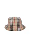 Burberry Check Bouclé Bucket Hat In Beige