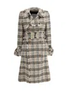 Burberry Check Bouclé Coat In Multi