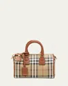 Burberry Check Bowling Shoulder Bag In Briar Brown