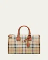 Burberry Check Bowling Shoulder Bag In Vntg Chk Briar Brown
