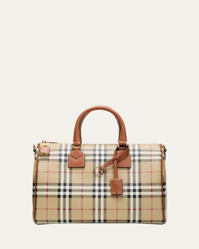 BURBERRY CHECK BOWLING SHOULDER BAG