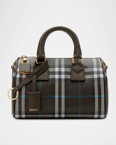 Burberry Check Bowling Top-handle Bag In Snug Ip Check