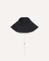 Burberry Check Brim Gabardine Bucket Hat In Black