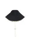 Burberry Check Brim Gabardine Bucket Hat In Black
