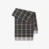 Burberry Check British Wool Scarf In Black
