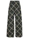 Burberry Khaki Check Track Pants In Green