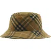 Burberry Checkered Cotton Bucket Hat In Camp Ip Check