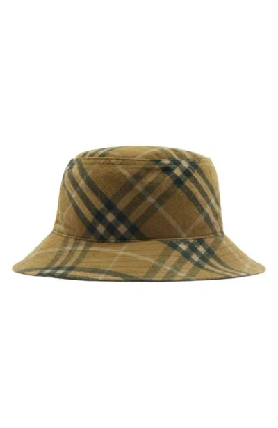 Burberry Check Brushed Cotton Twill Bucket Hat In Camp Ip Check