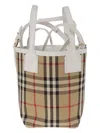 Burberry Check Bucket Bag In Beige