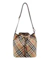 Burberry Check Bucket Bag In Beige