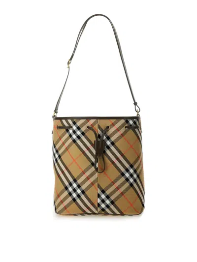 BURBERRY CHECK BUCKET BAG