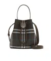 Burberry Check Mini Bucket Bag In Black