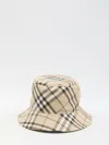 Burberry Check Bucket Hat In Gray