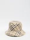 Burberry Embroidered Canvas Bucket Hat In Beige