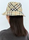 Burberry Check Bucket Hat In Beige
