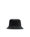 Burberry Check Bucket Hat In Black