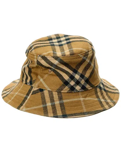 Burberry Check Bucket Hat In Brown