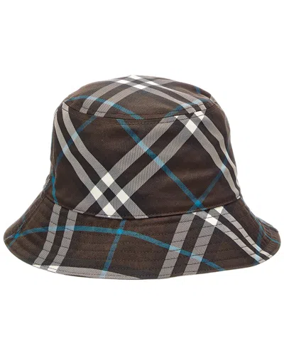 Burberry Check Bucket Hat In Brown