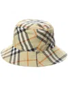 Burberry Check Bucket Hat In Green