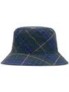 Burberry Men's Ekd Check Bucket Hat In Grün