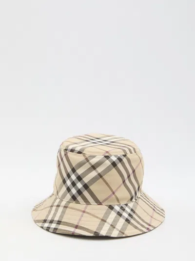 Burberry Check Bucket Hat In Multi