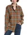 Burberry Elasticated Waist Hooded Jacket In Multi