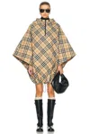 Burberry Check Cady Cape In Sand Ip Check