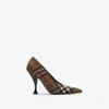 Burberry Check Cameo High Pumps In Brown