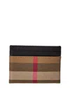 Burberry Check Canvas & Leather Card Case