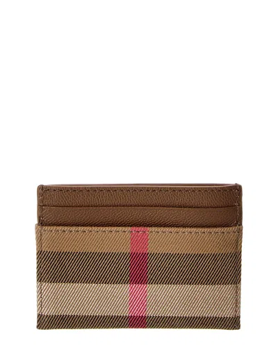 Burberry Check Canvas & Leather Card Case