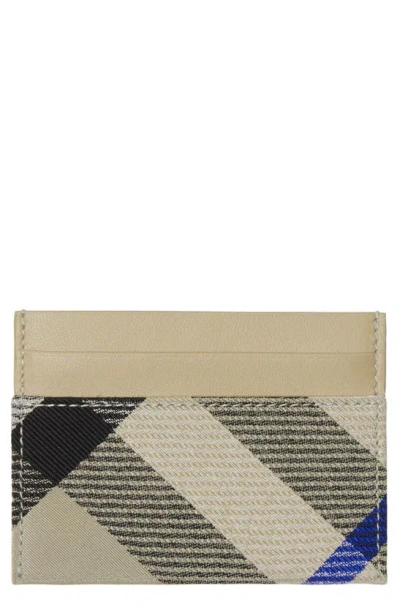BURBERRY BURBERRY CHECK CANVAS & LEATHER CARD CASE