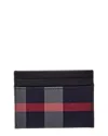 Burberry Check-pattern Wallet In Blue