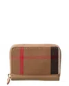 Burberry Check Canvas & Leather Coin Purse