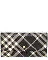 Burberry Check Continental Wallet In Black