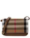 Burberry Check Canvas & Leather Shoulder Bag