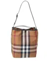 Burberry Check Canvas & Leather Tote In Multi