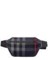 Burberry Check-pattern Belt Bag In Blue