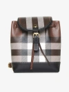 BURBERRY CHECK CANVAS MICRO BACKPACK