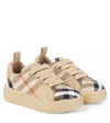 Burberry Cotton Check Sneakers In Nude